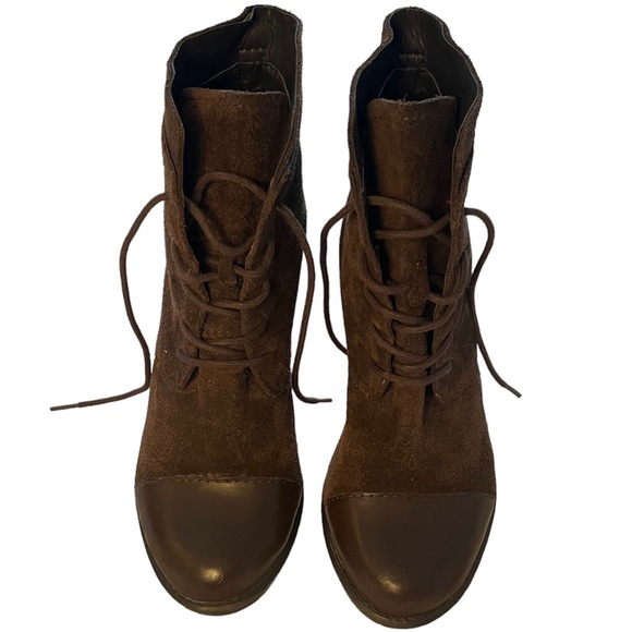 Franco Sarto Ozzie Brown Suede High Heel Booties Women’s Size 8.5 - Picture 3 of 9